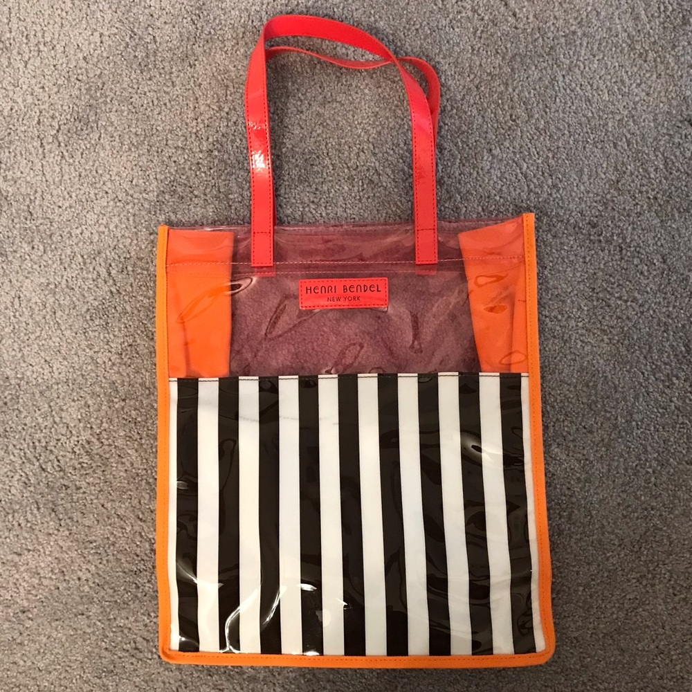 HENRI BENDEL Vinyl & Fabric Tote